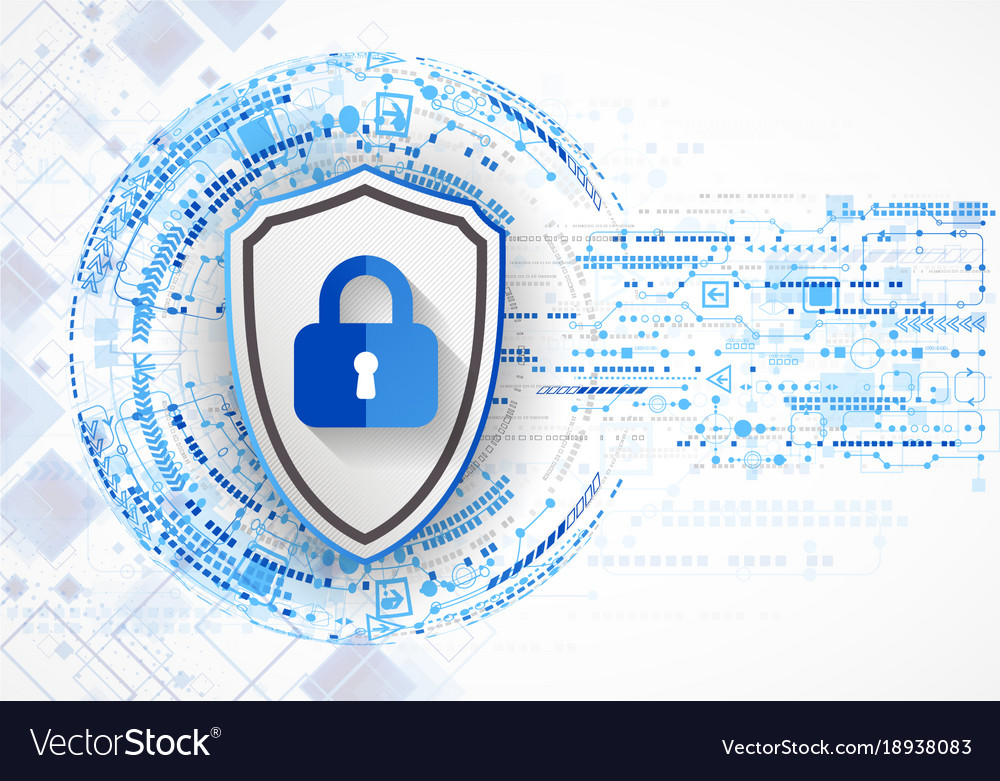 Protection concept of digital and technological Vector Image