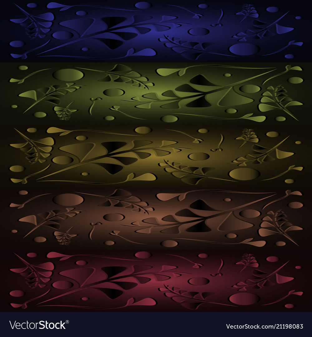 Set of precious patterns from metallic green vector image Set of precious patterns from metallic green