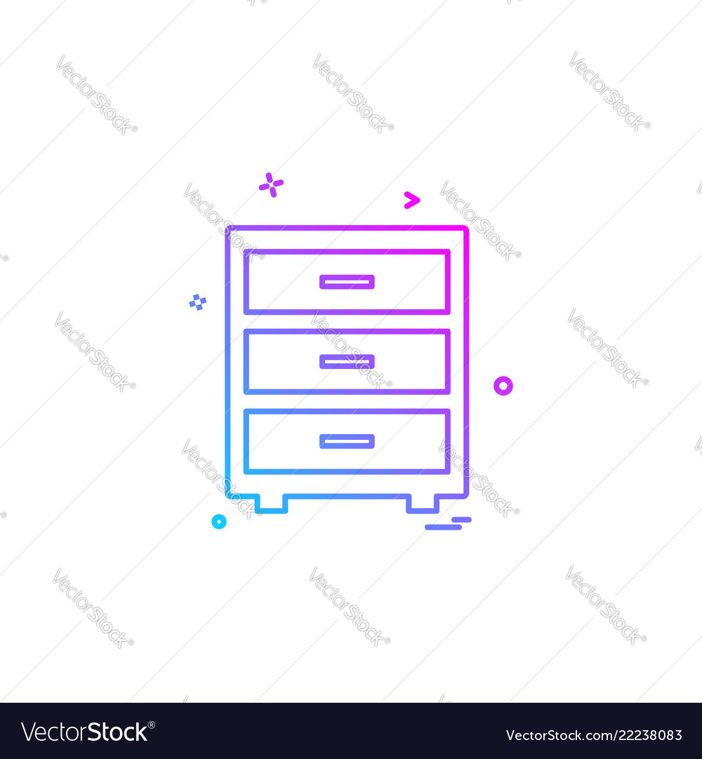 Study table icon design vector image Study table icon design