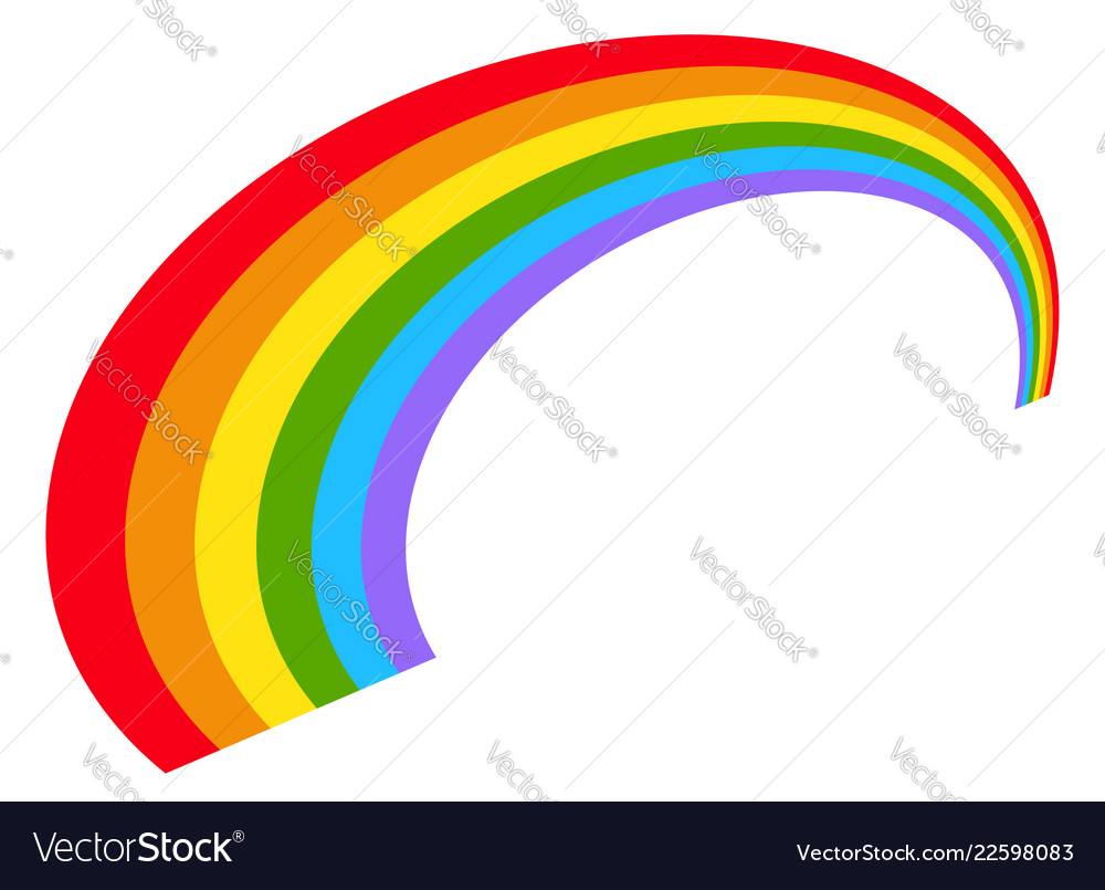 With rainbow shapes isolated on white Royalty Free Vector