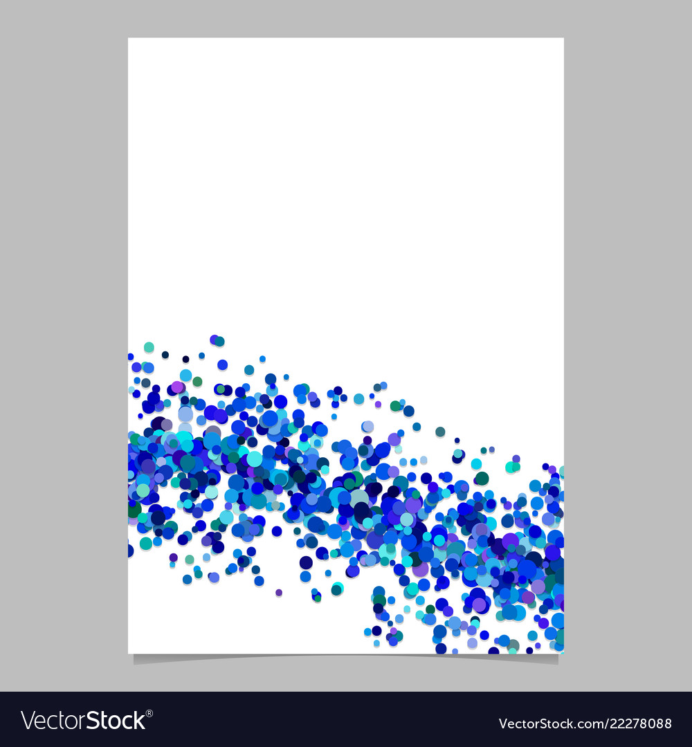 Blank abstract confetti wave brochure background Vector Image