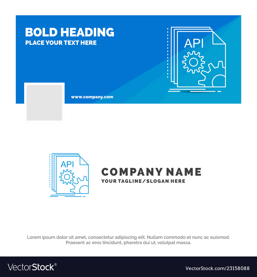 Blue business logo template for api app coding
