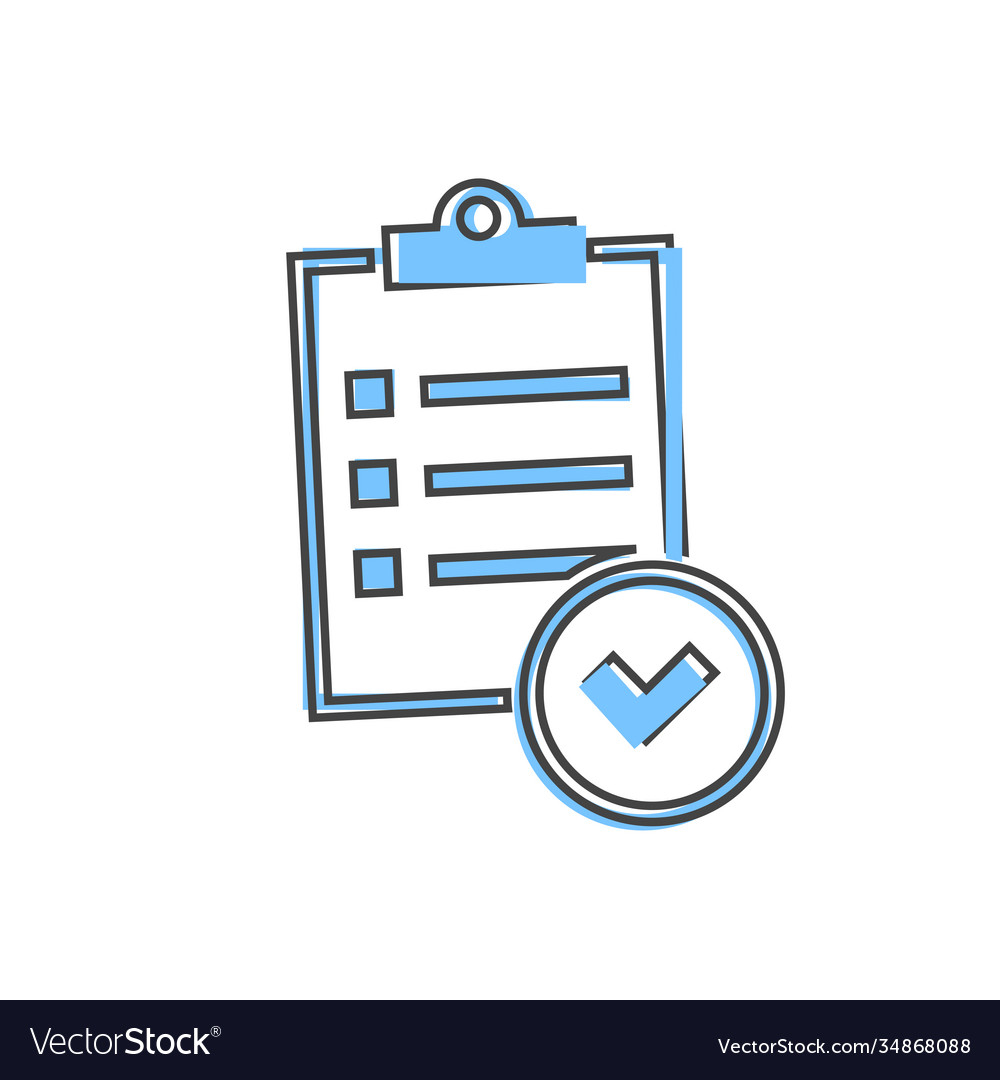 Clipboard and checklist with checkmarks business vector image Clipboard and checklist with checkmarks business