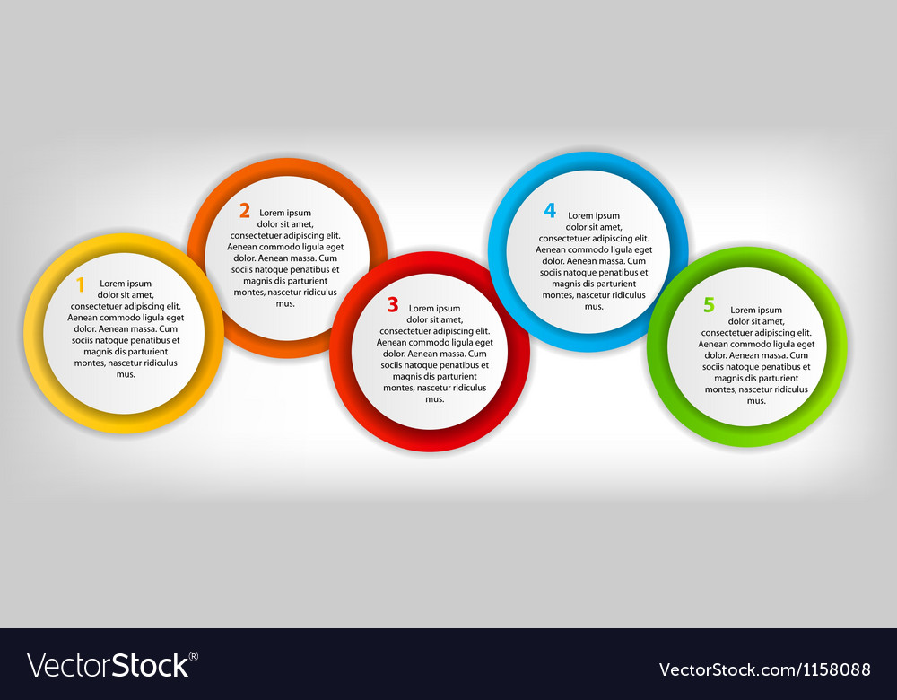 Concept of colorful circular banners with arrows