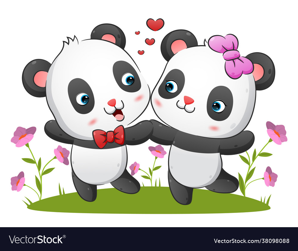 Kawaii panda Royalty Free Vector Image - VectorStock