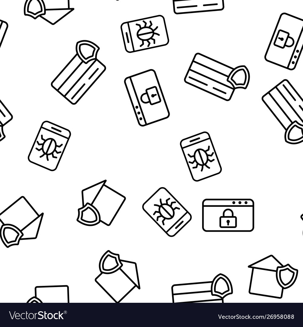 Cyber security seamless pattern Vector Image Cyber security seamless pattern