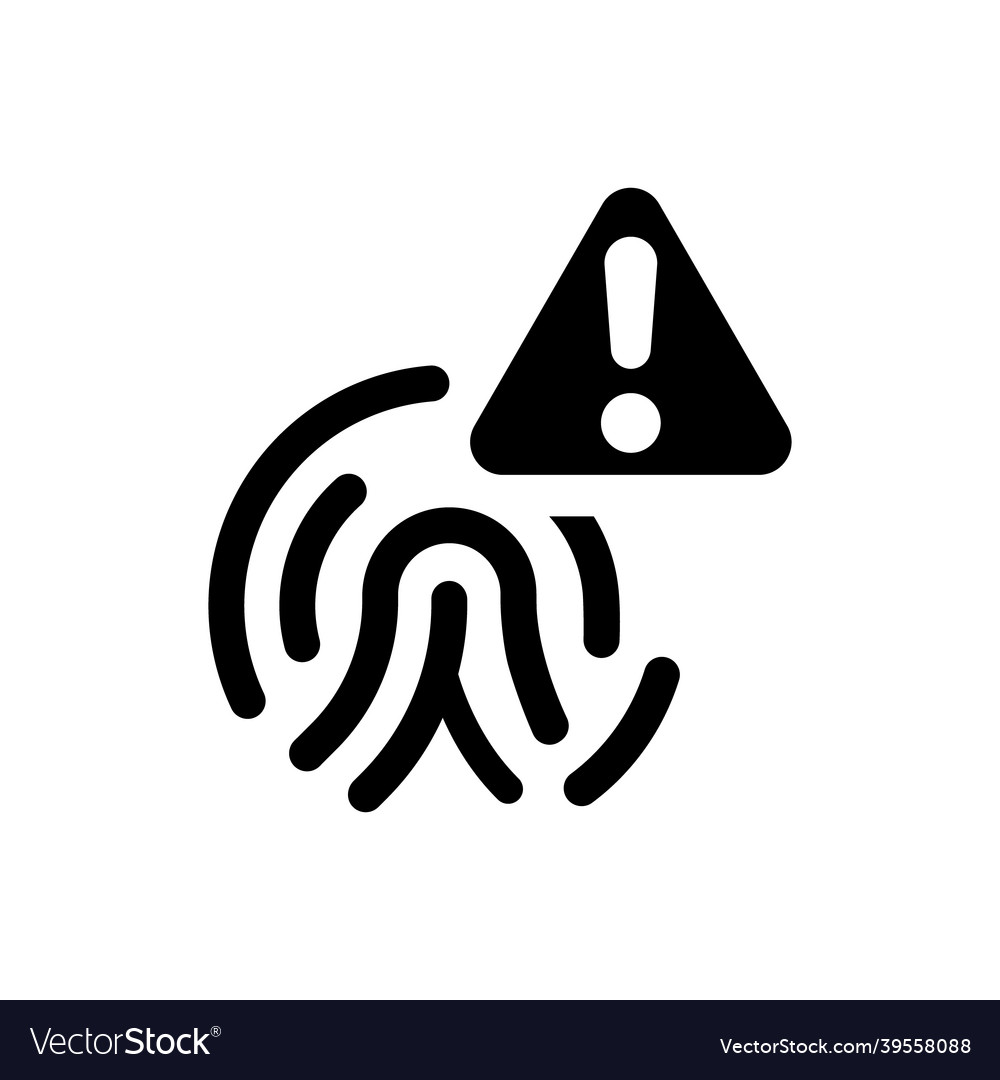Fingerprint error warning icon