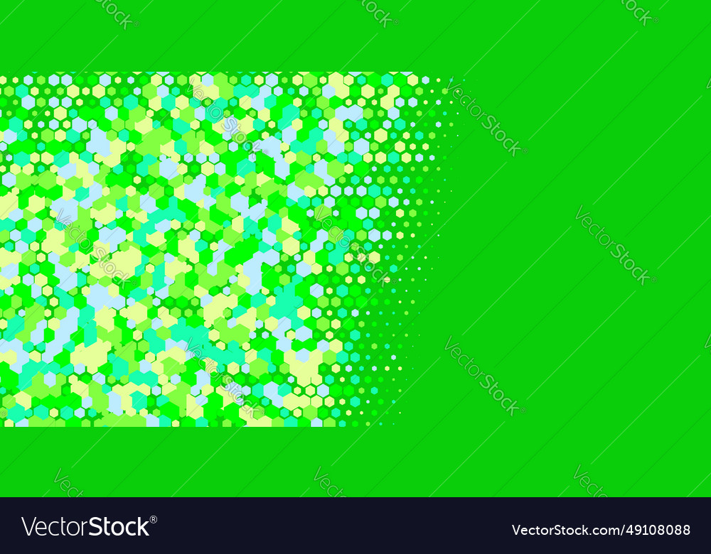 Geometric multi size hexagon with color