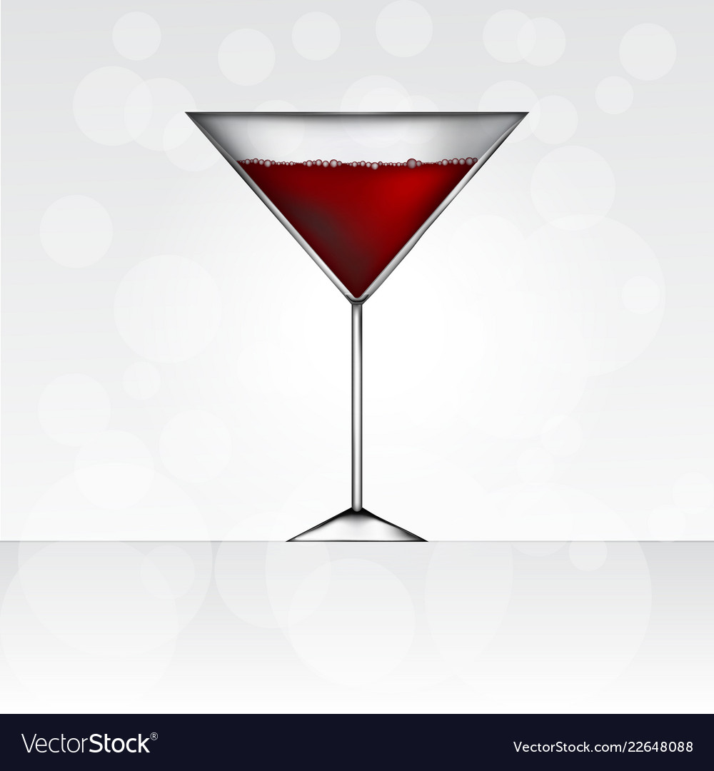 Glass of red martini