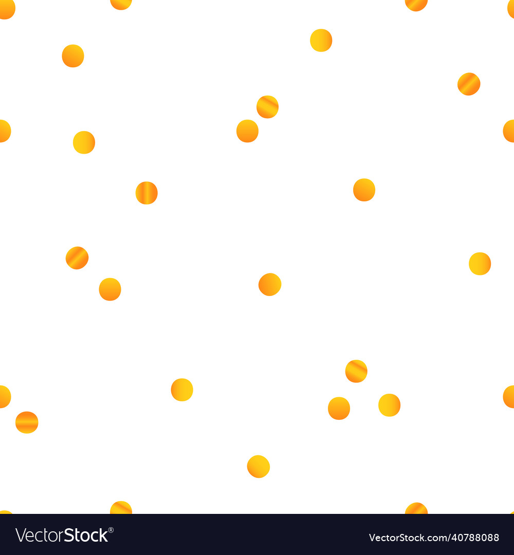 Golden round confetti pattern background