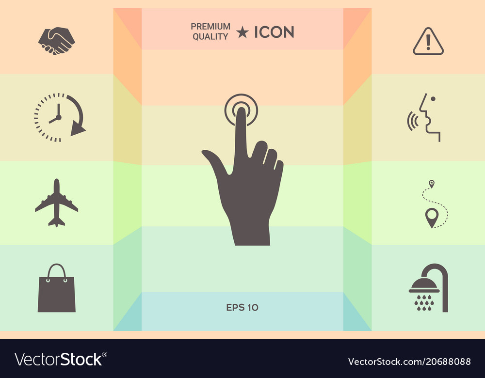 Hand click icon Vector Image Hand click icon