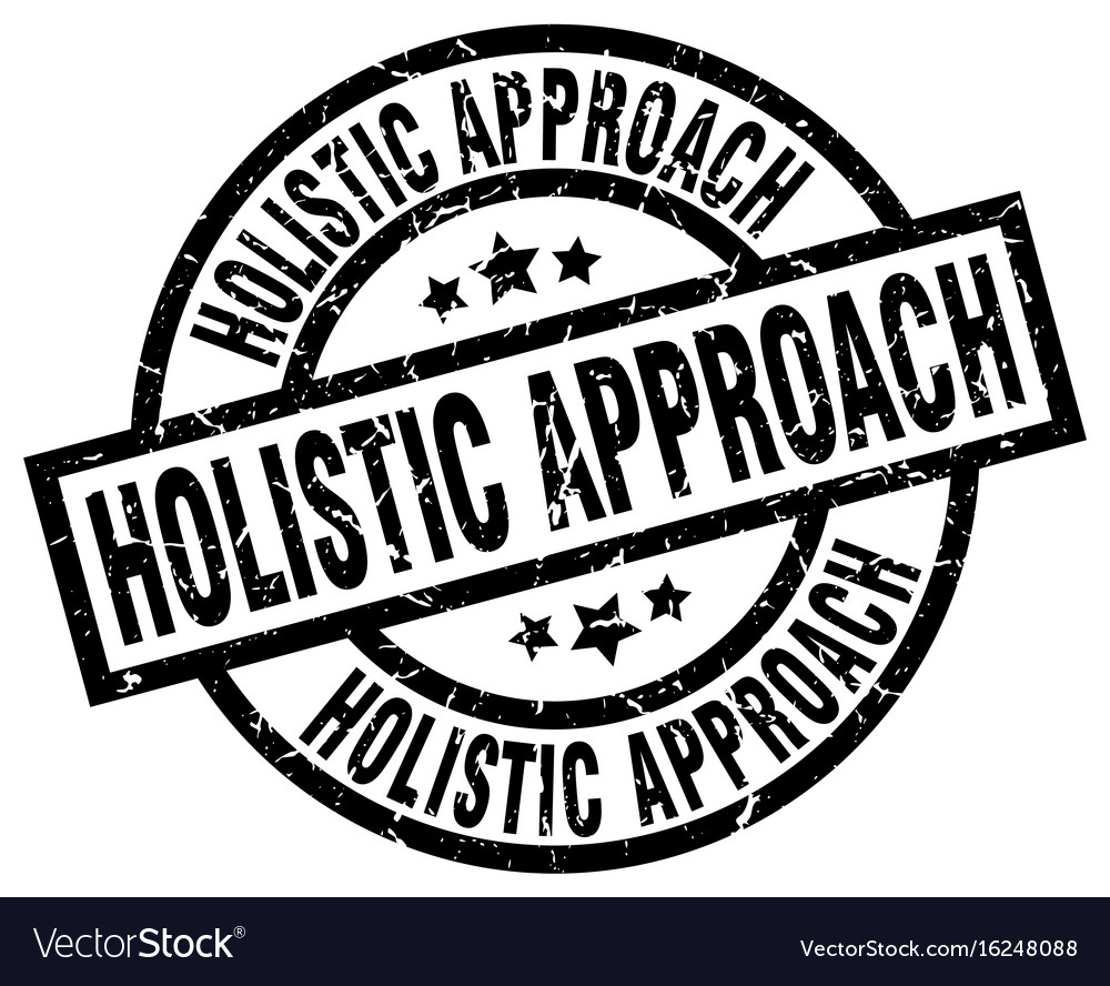 Holistic approach round grunge black stamp Vector Image