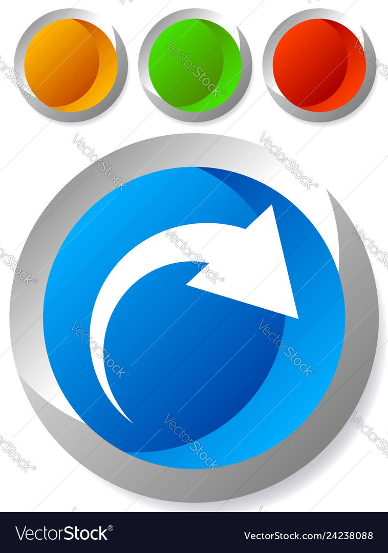 Icon with curved arrow fold twist rotate concept