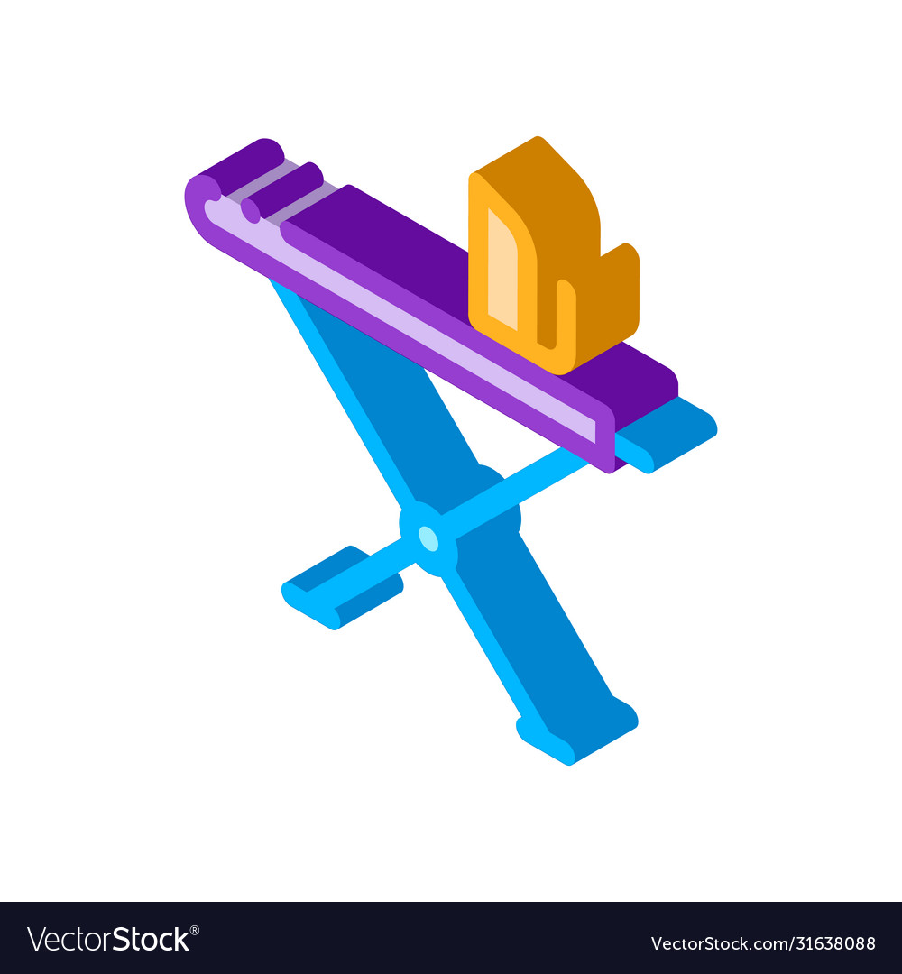 Laundry service ironing equipment isometric icon