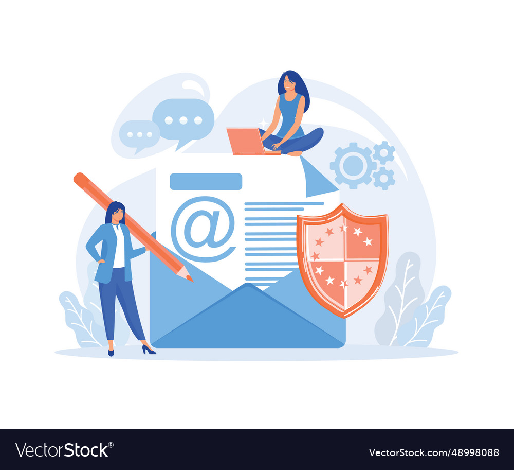 Private messages email encryption confidential vector image Private messages email encryption confidential