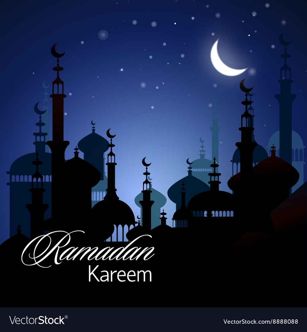 Ramadan kareem greeting background Royalty Free Vector Image