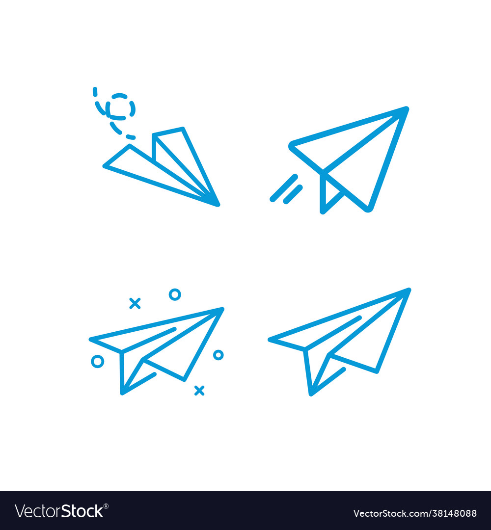 Send message line icon set mail