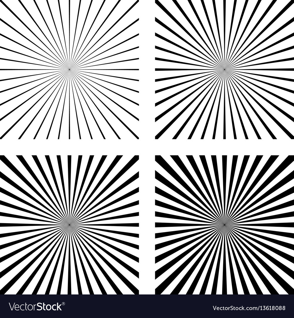 Set template light rays background comic pop art vector image Set template light rays background comic pop art