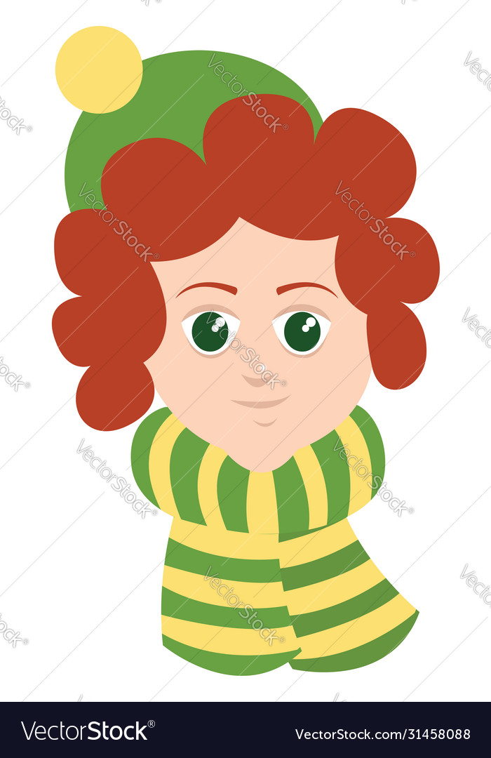 Striped scarf on white background