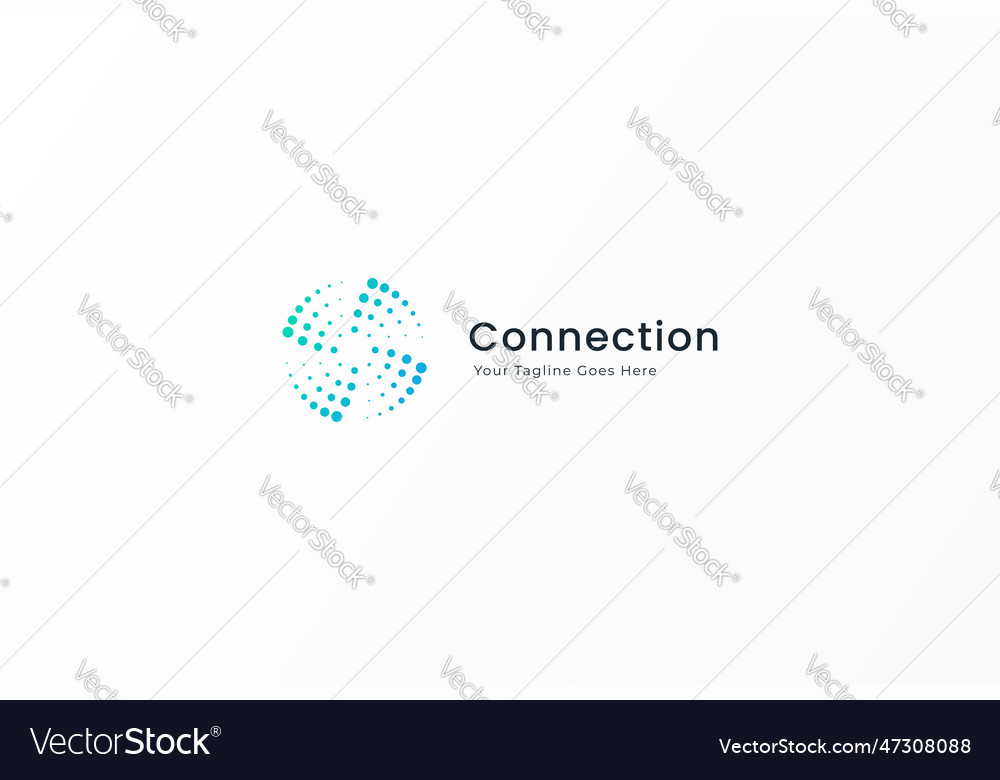 Technology connection network developer logo dots