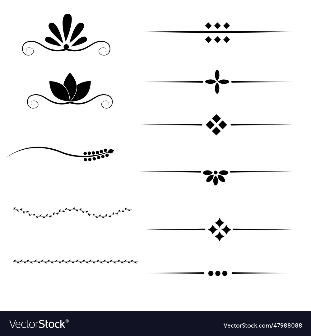Text divider separator line design