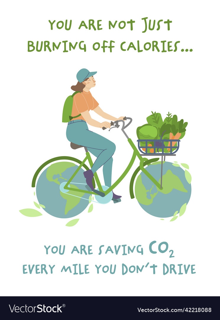 You are not just burning off calories ecological Vector Image