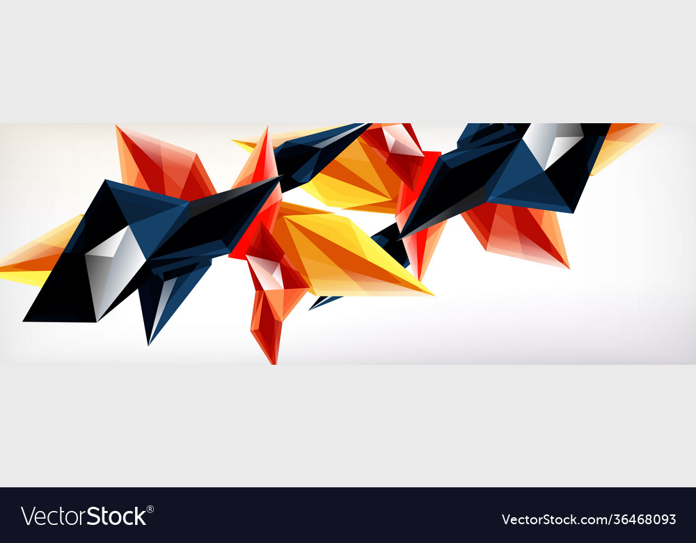 3d triangles and pyramids abstract vector image 3d triangles and pyramids abstract
