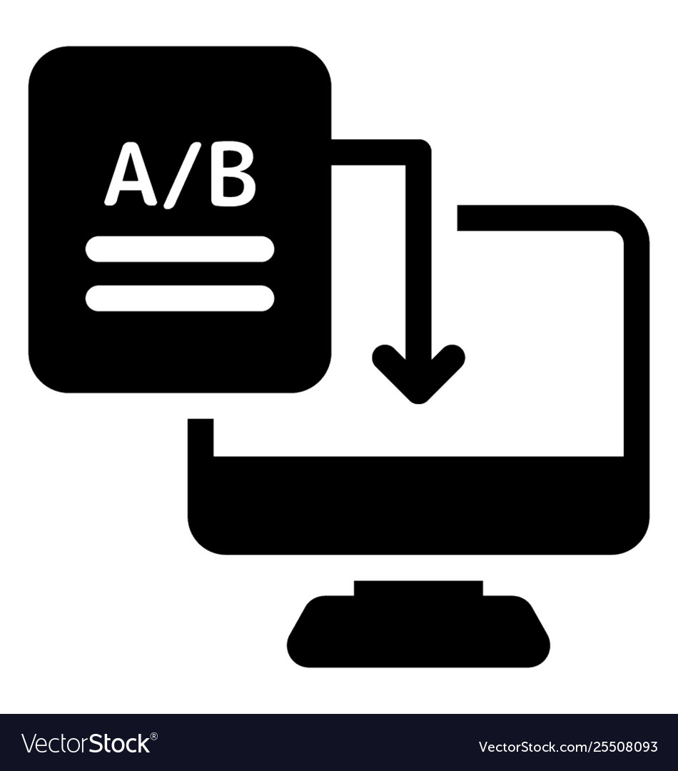 Ab testing Royalty Free Vector Image - VectorStock