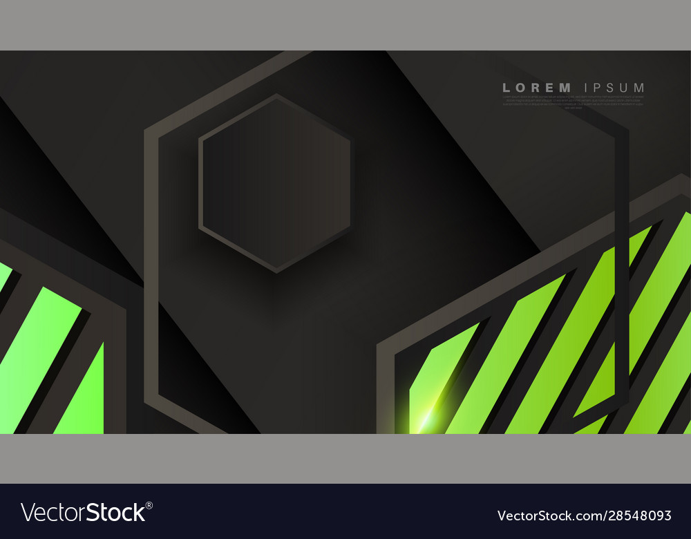 Abstract background gray hexagon with shadow