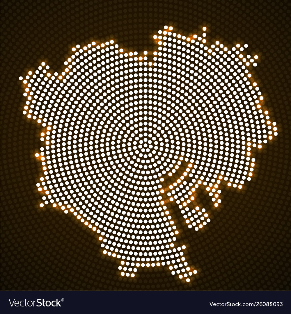 Abstract map tokyo glowing radial dots