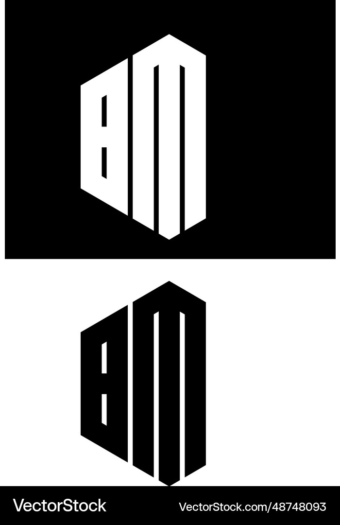 Bm logo Royalty Free Vector Image - VectorStock