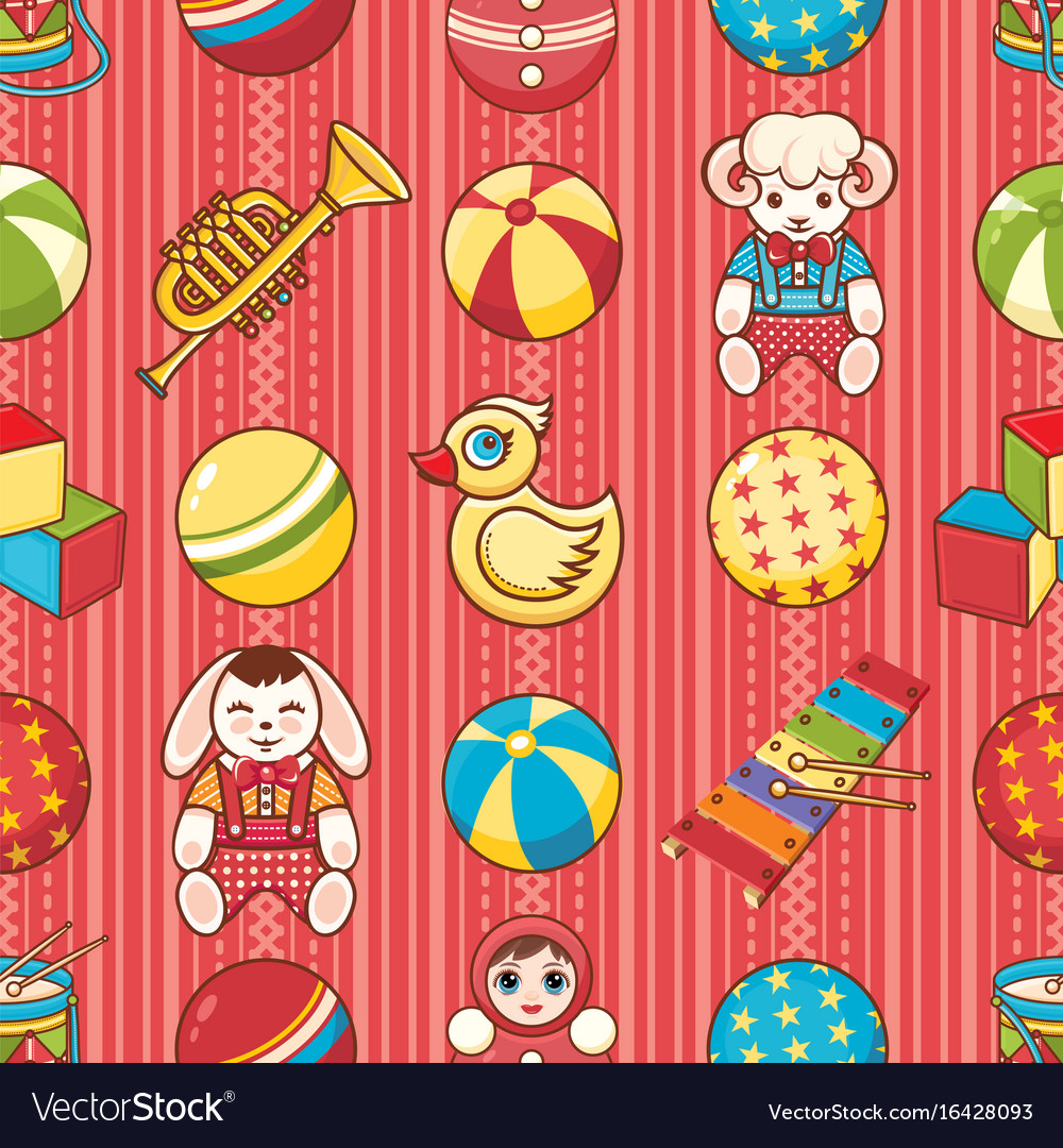 Child toy seamless pattern design element r