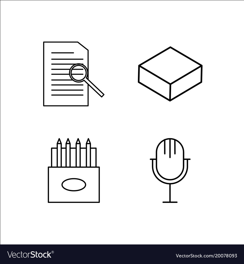 Design and studio simple linear icon setsimple