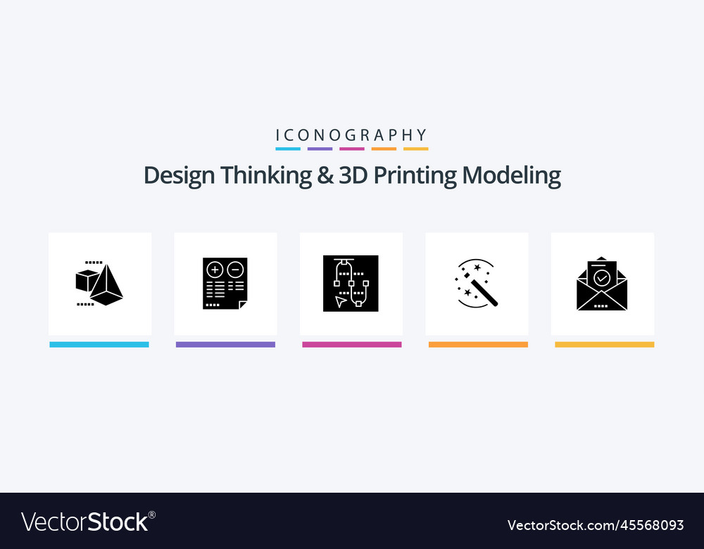 Design thinking and d printing modeling glyph 5
