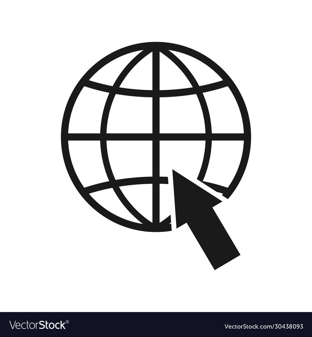 Go to web page icon flat style isolated vector image Go to web page icon flat style isolated