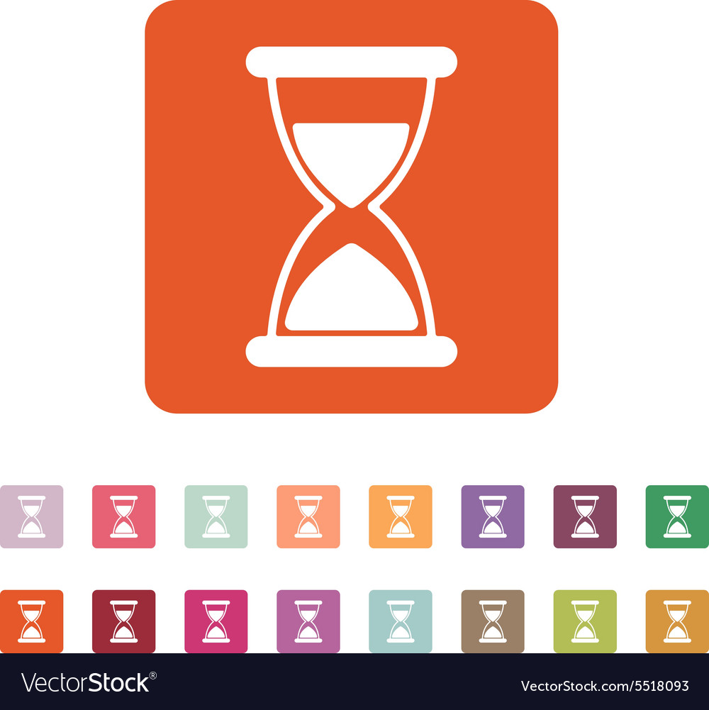 Hourglass icon chronometer and timer clock