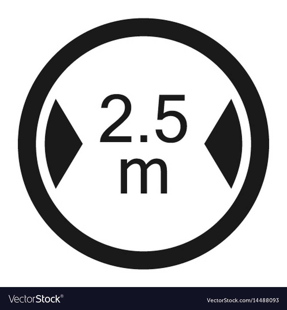 Limiting width sign line icon