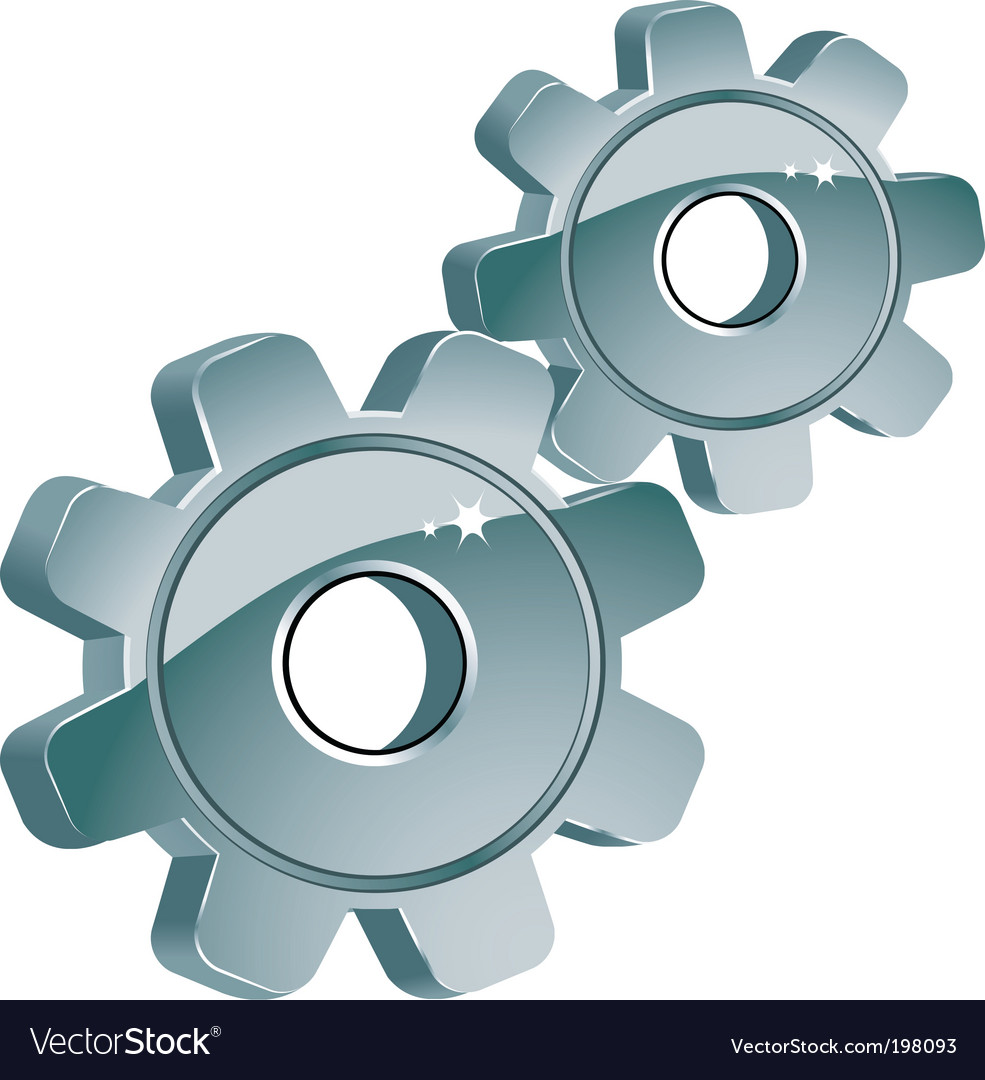 Machine cogs Royalty Free Vector Image - VectorStock
