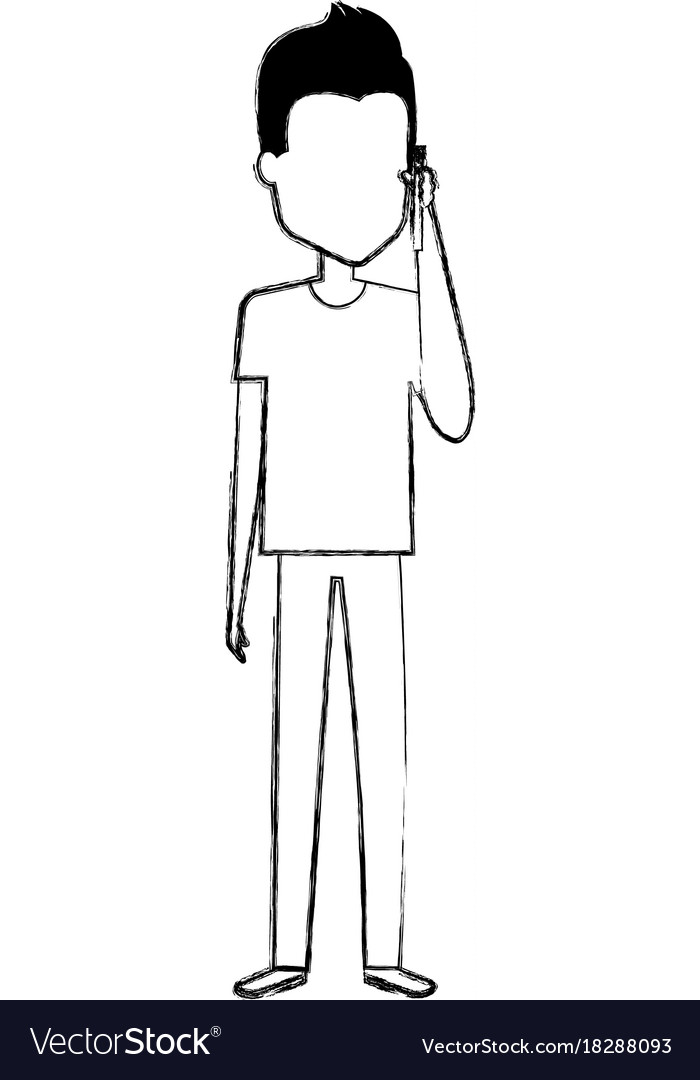 Man calling with smartphone
