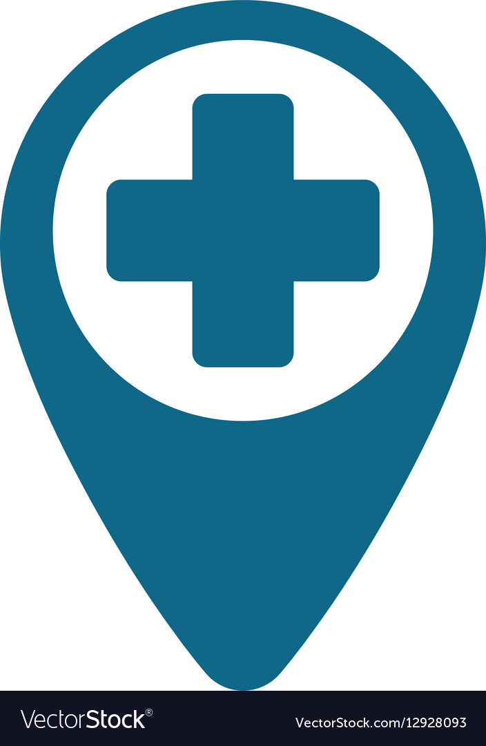 Pointer map hospital cross location