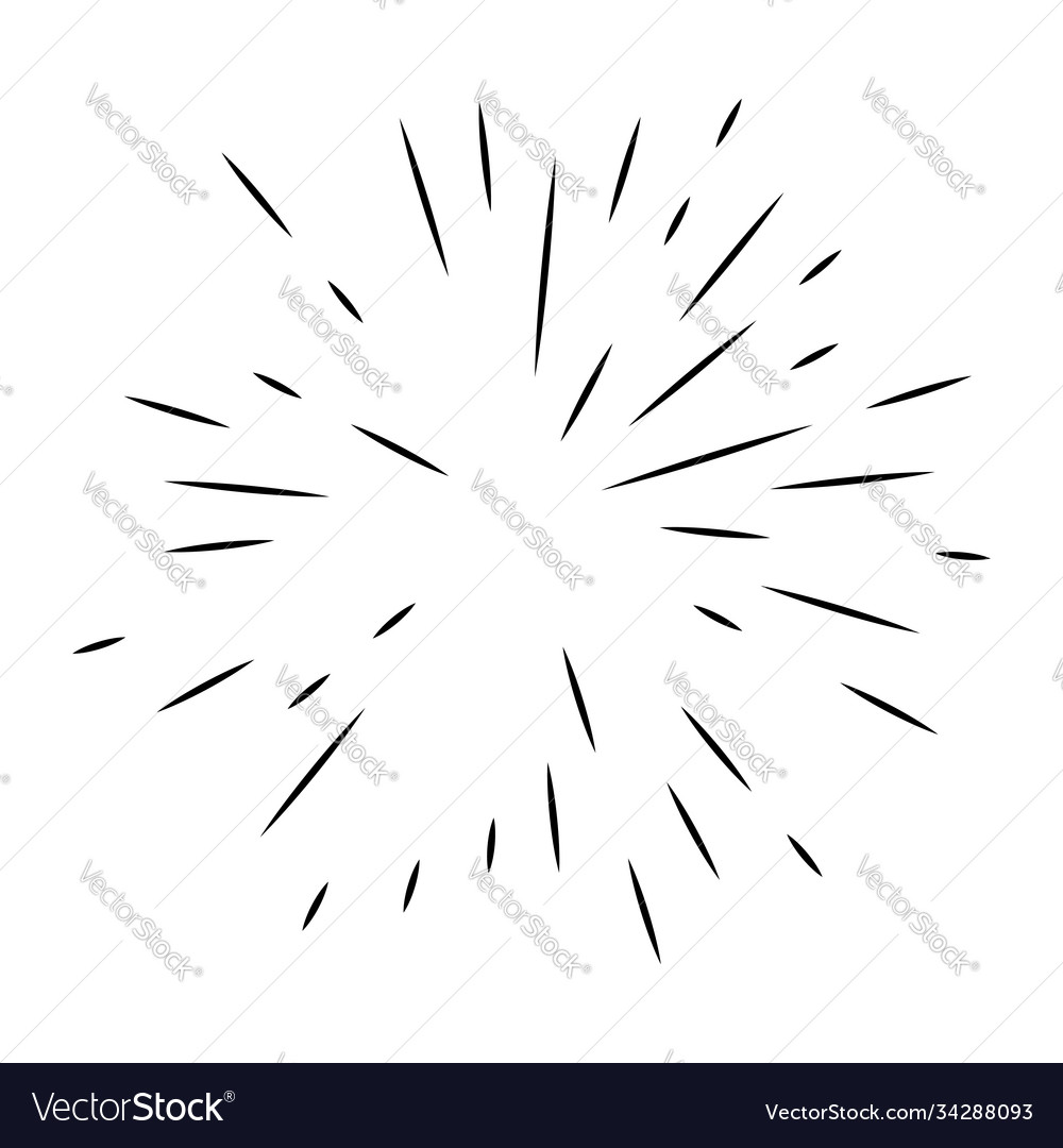 Radial radiating lines abstract burst element vector image Radial radiating lines abstract burst element