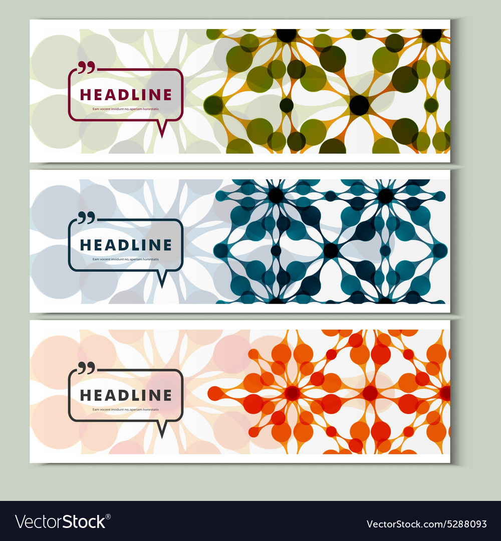 Set of 3 covers with abstract patterns
