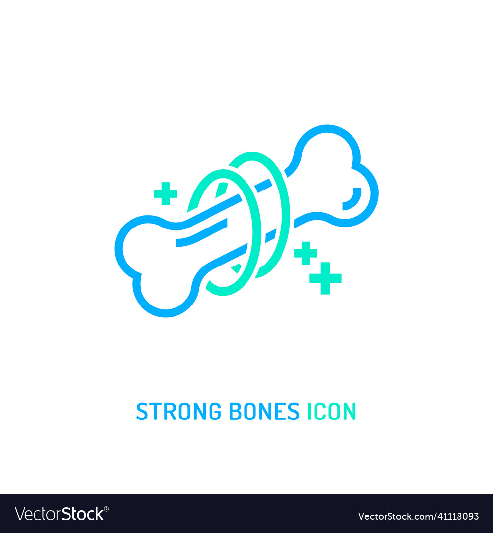 Strong healthy bones icon editable Royalty Free Vector Image