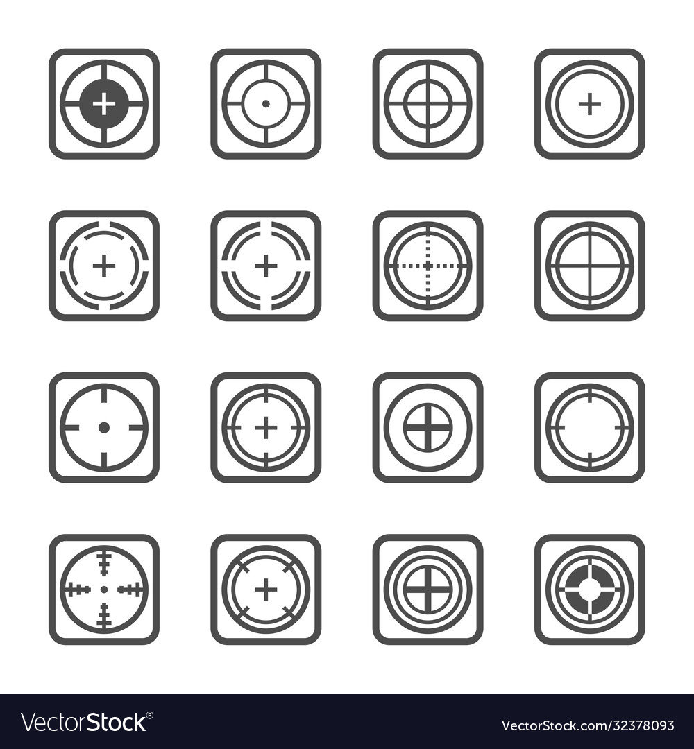 Target line icon set