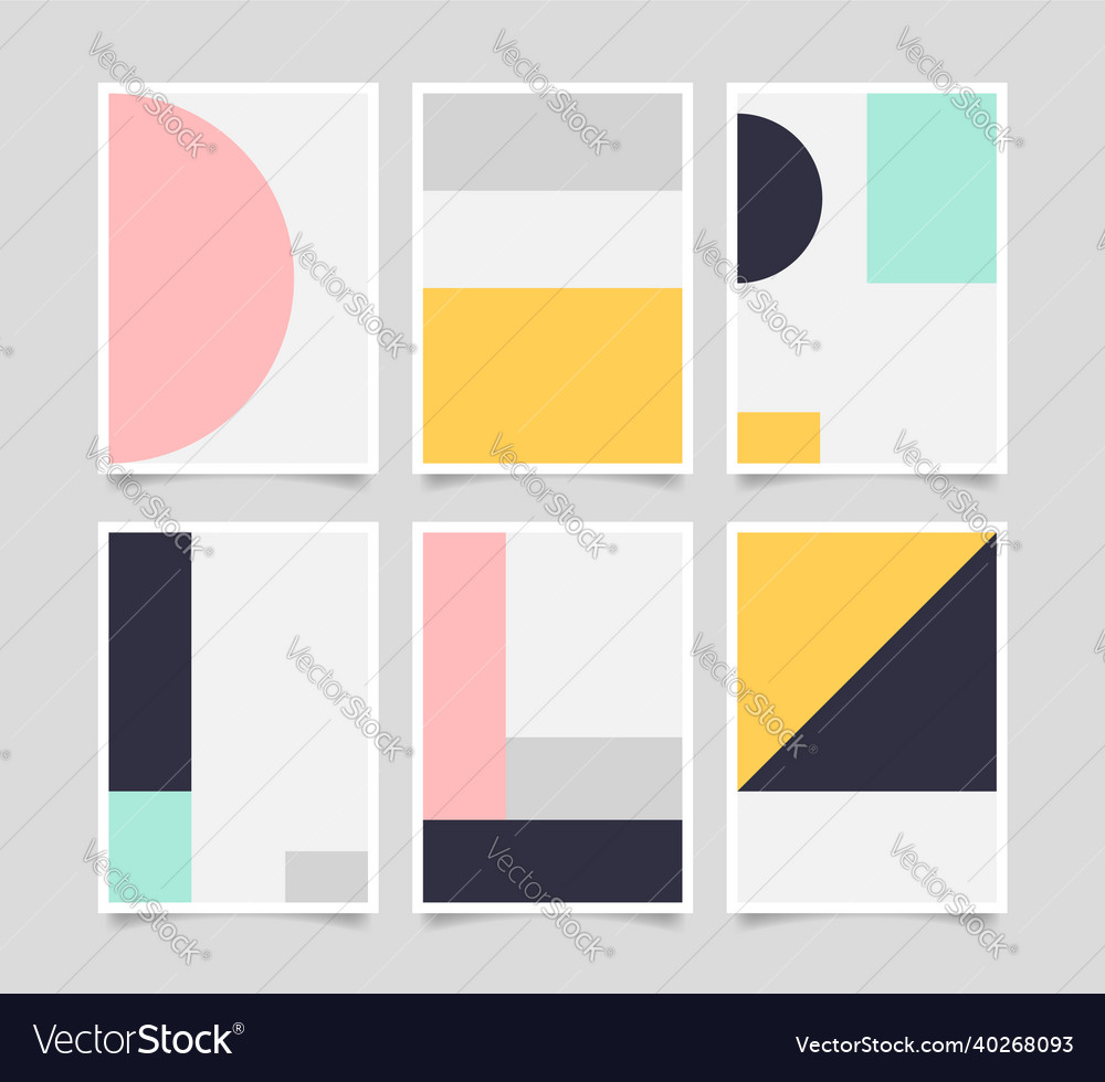 Template set cover with shape abstract background