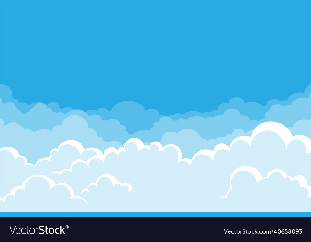 White clouds in blue sky for background Royalty Free Vector