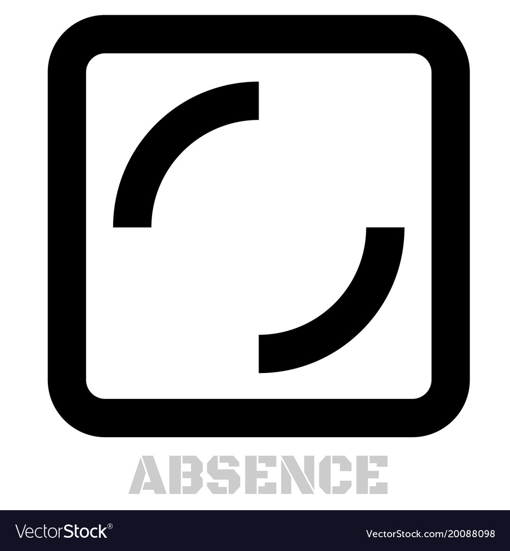 Absence conceptual graphic icon