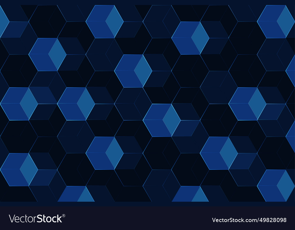 Abstract hexagonal molecular design blockchain vector image Abstract hexagonal molecular design blockchain