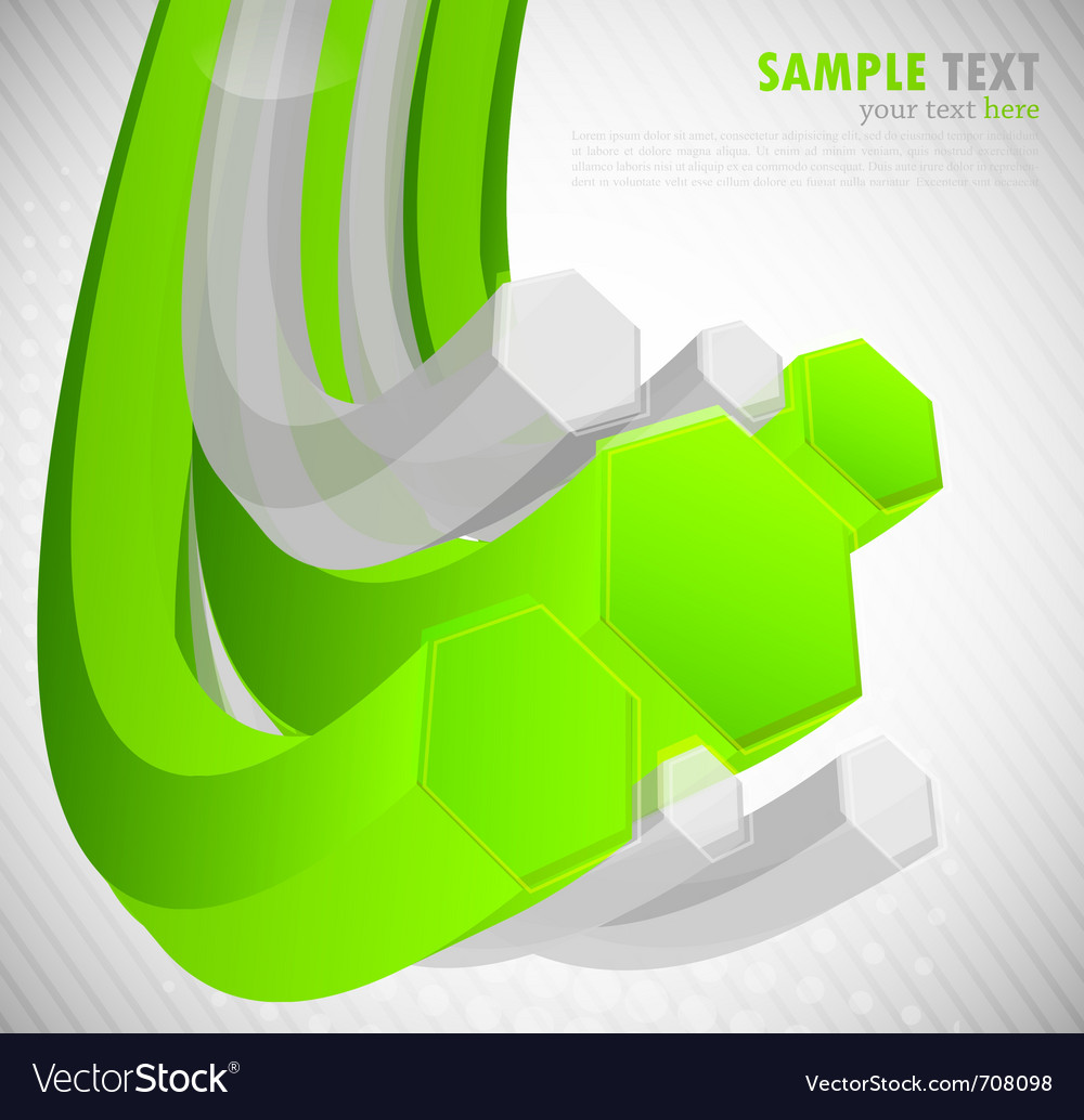 Background with 3d hexagon