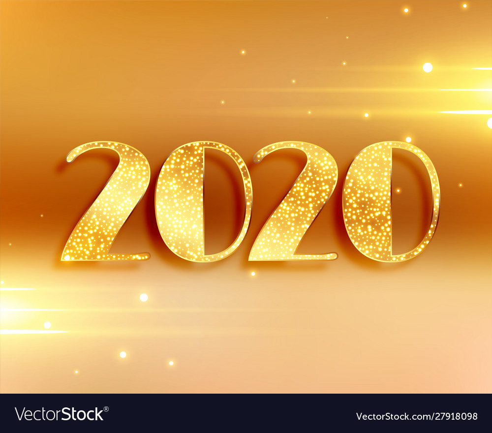 Schöne 2020 neue Jahr Hintergrund in golden